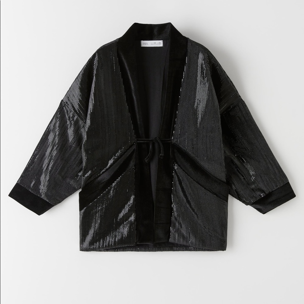 ZARA SHINY VELVET KIMONO‎